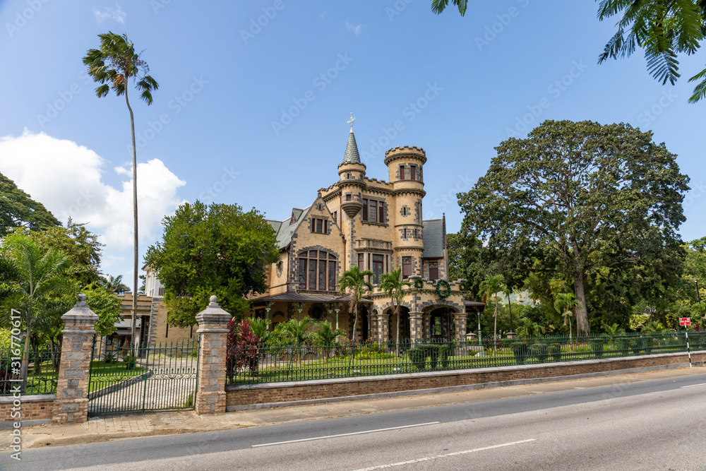 08 JAN 2020 - Port of Spain, Trinidad and Tobago - The magnificent seven houses : Stollmeyer's Castle