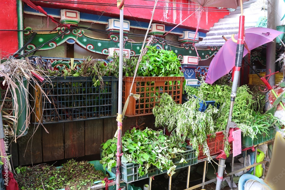 Taiwan herb market place
