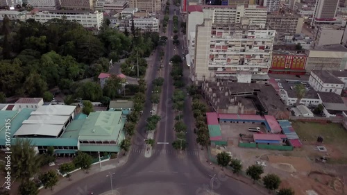 Maputo cityscape from above, capital city of Mozambique, Africa