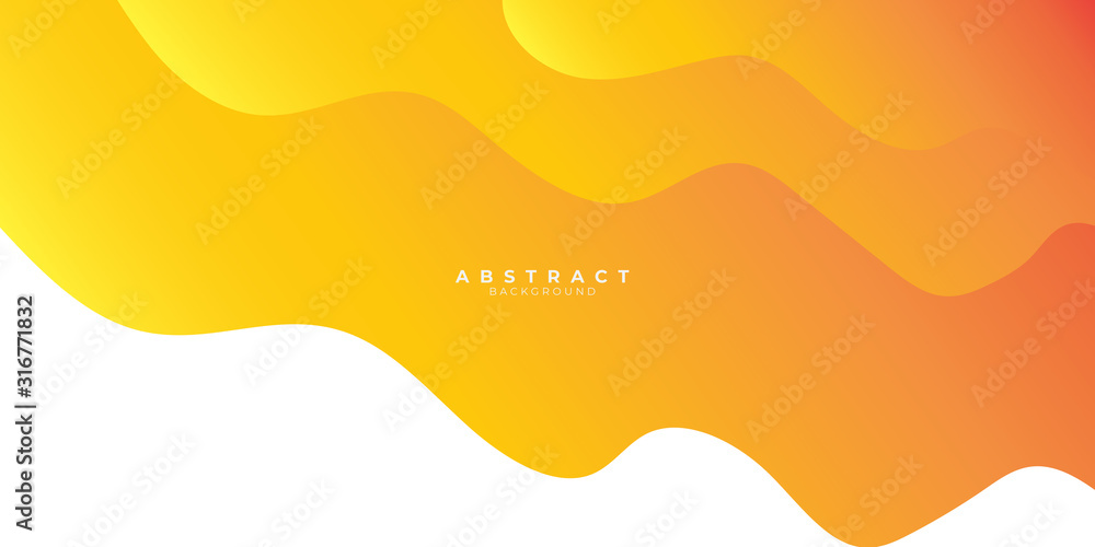 Fototapeta Abstract background orange gradient with wave effect. Modern vector Illustration. Suit for business, corporate, institution, conference, party, festive, seminar, and talks.