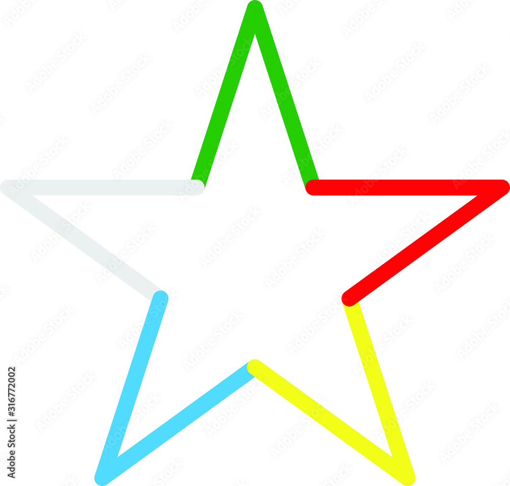 Symbol of Druze. Vector illustration. Symbol of Druze. Vector illustration.