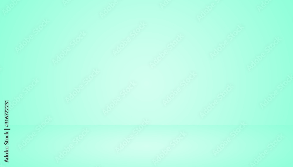 Empty room studio gradient aqua green with spotlight used for background and display your product. Empty room studio gradient aqua green with spotlight used for background and display your product.