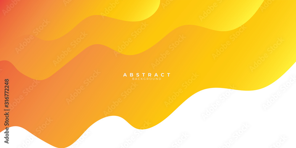 Fototapeta Abstract background orange gradient with wave effect. Modern vector Illustration. Suit for business, corporate, institution, conference, party, festive, seminar, and talks.