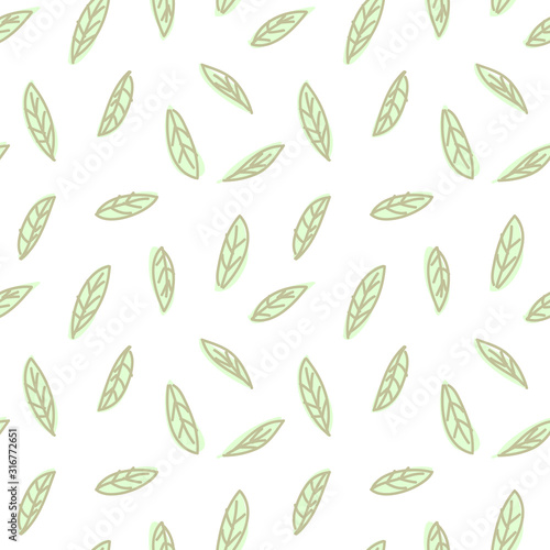 Fototapeta Abstract Botanical Leaf seamless Pattern - It is a botanical leaf pattern suitable for fashion prints, backgrounds, websites, wallpaper, crafts
