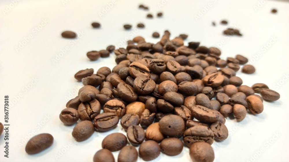 coffee beans on white background coffee beans on white background