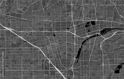 map of the city of Anaheim, California, USA photo