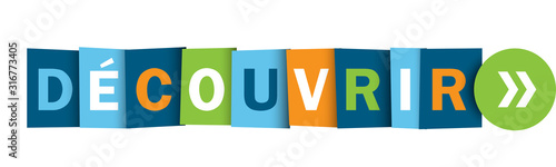 Bannière typographique vecteur DECOUVRIR
