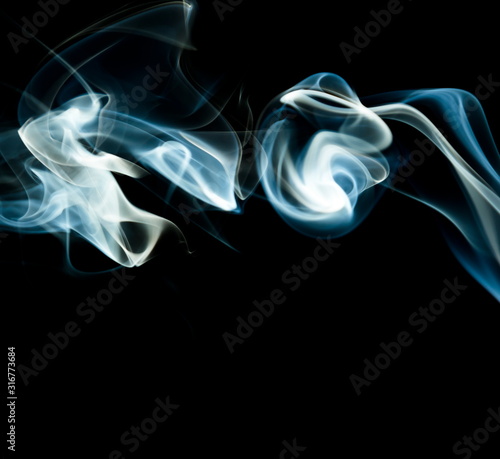 Smoke on black background