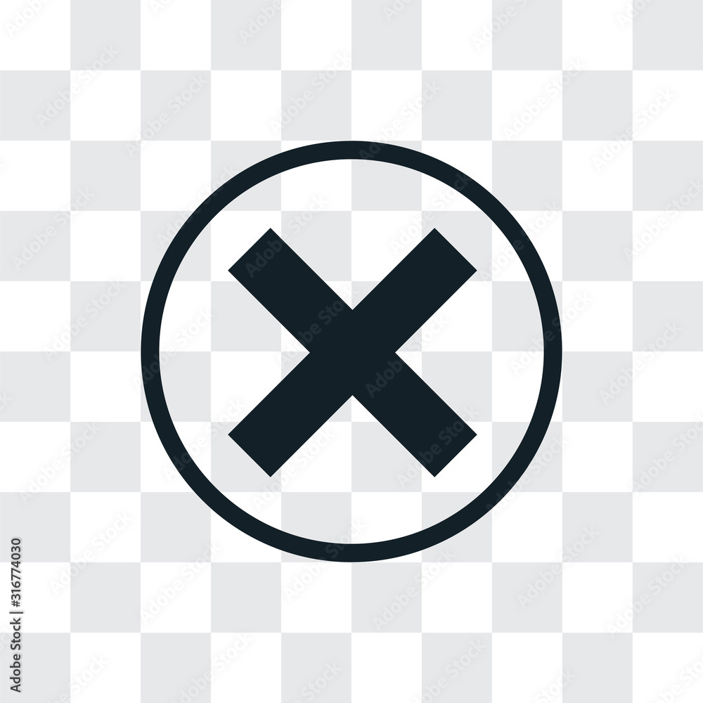 Fototapeta premium Cancel vector icon, simple sign for web site and mobile app.
