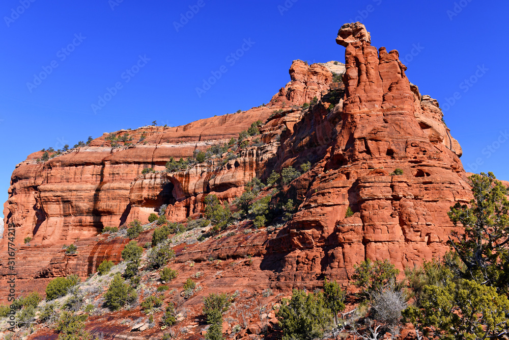 Red rock desert landscape of Sedona, Arizona a spiritual location for retreats and many spa