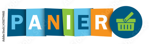 Bouton web typographique vecteur PANIER
