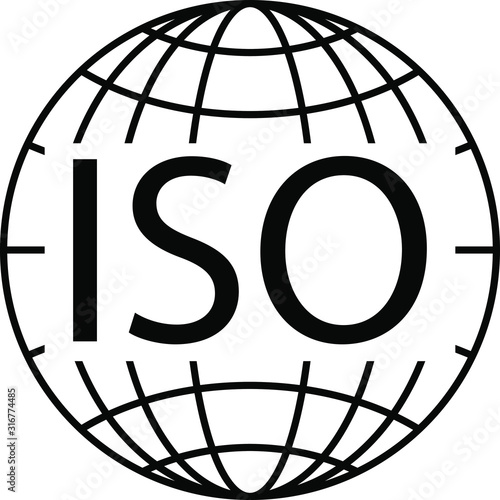 iso icon, vector illustration