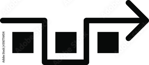 avoiding icon, vector illustration