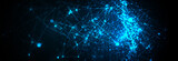 Abstract plexus vector background. Glowing particles dynamic flow.