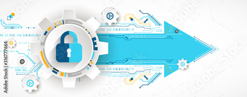 Protection background. Technology security, encode and decrypt.