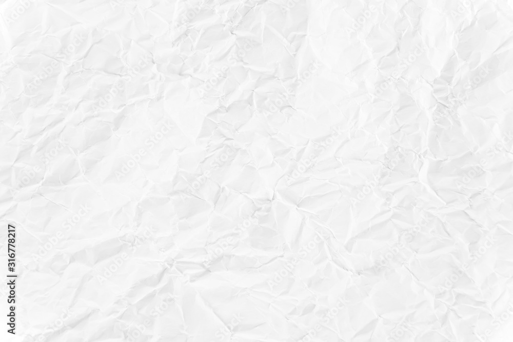 Naklejka premium Paper texture Crumpled White.Top view.