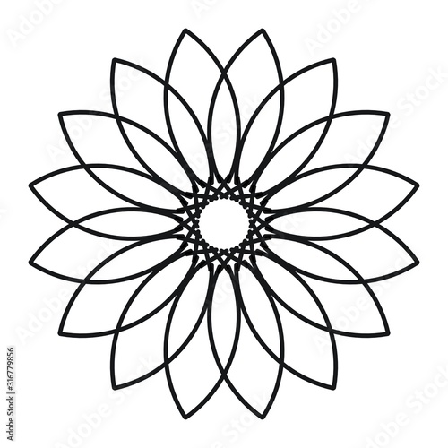 Abstract mandala on white background