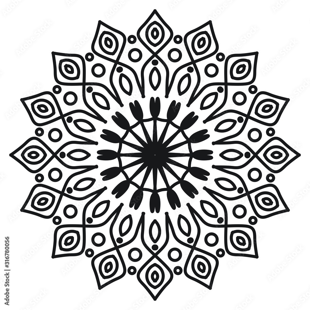 Abstract mandala on white background Abstract mandala on white background