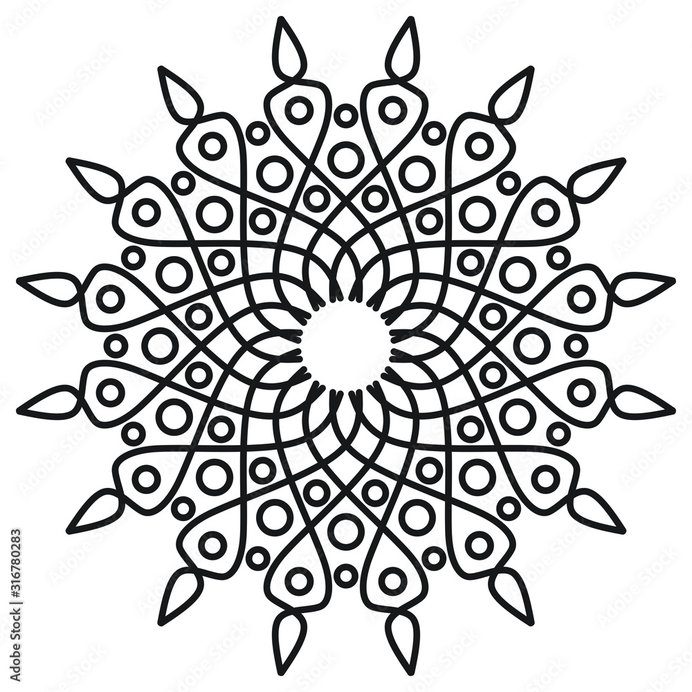 Abstract mandala on white background Abstract mandala on white background