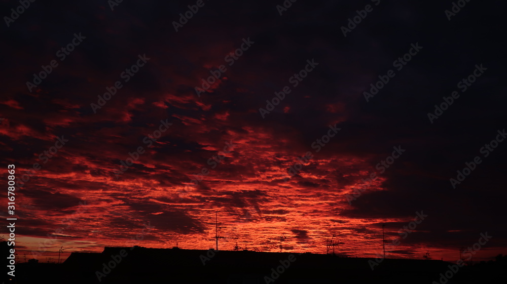 Fototapeta premium sunset, december 2