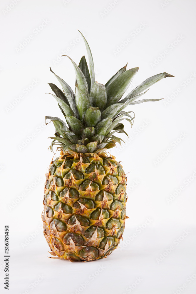 Fototapeta premium Pineapple over white background