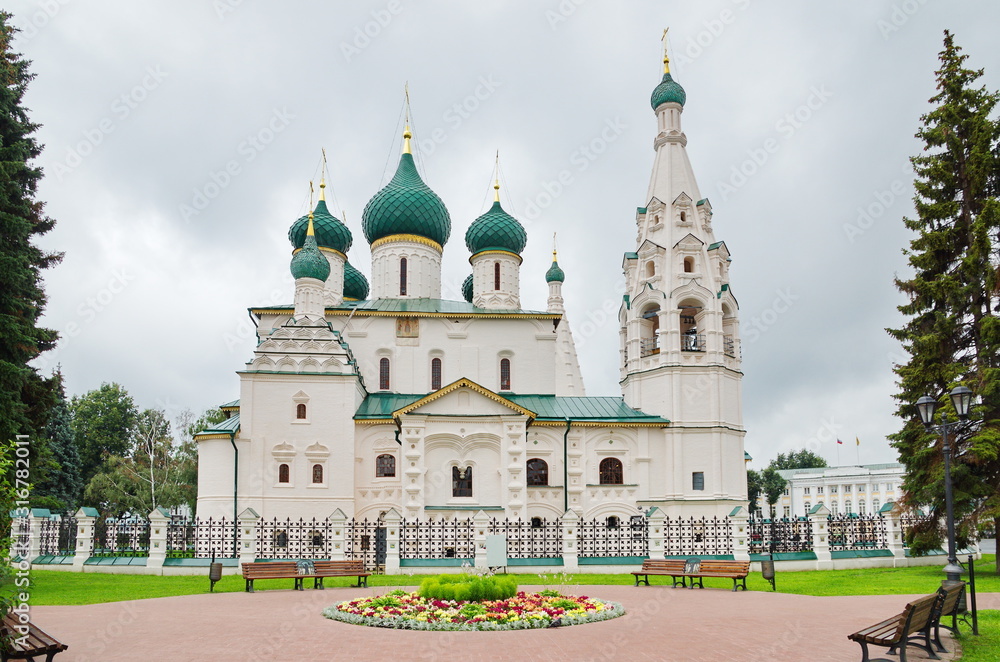 Church of Elijah the Prophet on a summer day. Yaroslavl, Russia