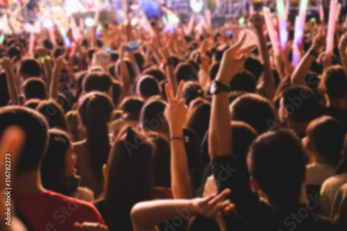 Wallpaper Mural Abstract blurred background of Music concert any people. Crowd attending a concert. Torontodigital.ca