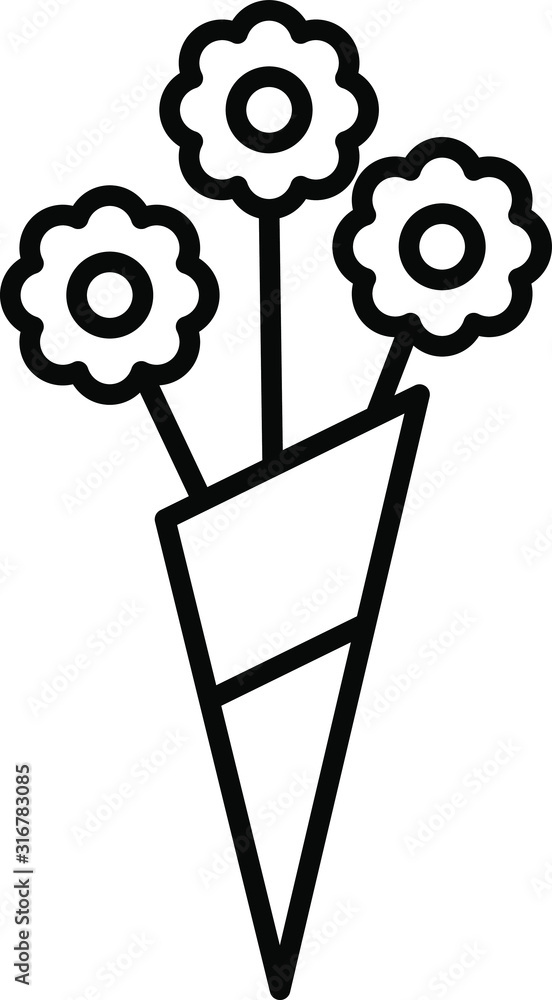 flowers bouquet icon flowers bouquet icon