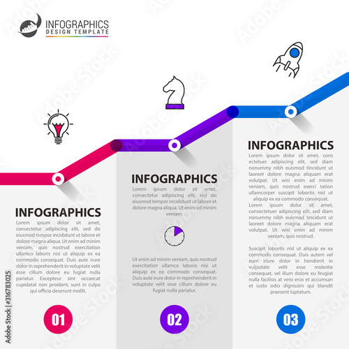 Infographic design template. Creative concept with 3 steps
