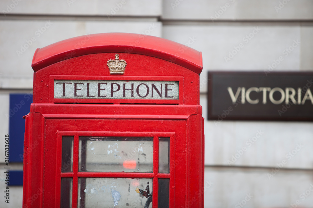 Red telephone booth