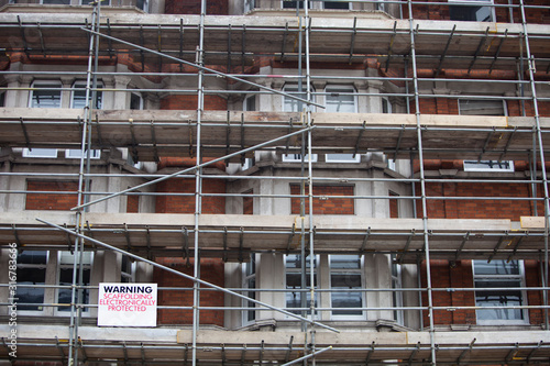 Low angle view of scaffolding