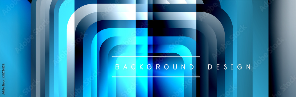 Fototapeta premium Round squares shapes composition geometric abstract background. Vector Illustration