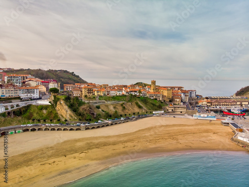 Beautiful fishing town of Getaria at Basque Country, Spain