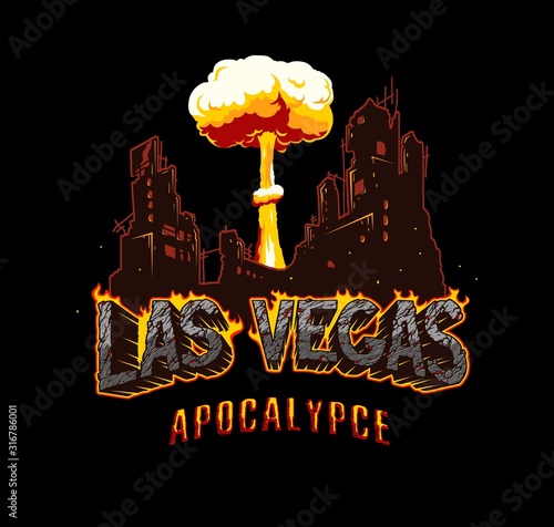 Apocalypse and armageddon vintage template
