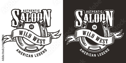 Wild west vintage emblem