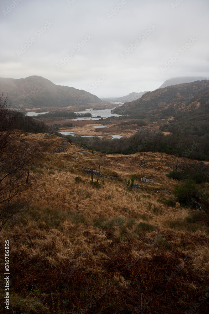 View down to Lough Leane, Killarney National Park, Ireland View down to Lough Leane, Killarney National Park, Ireland