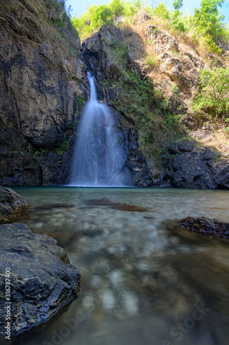 Jok Kradin Waterfall, Kanchanaburi Province,Thailand.