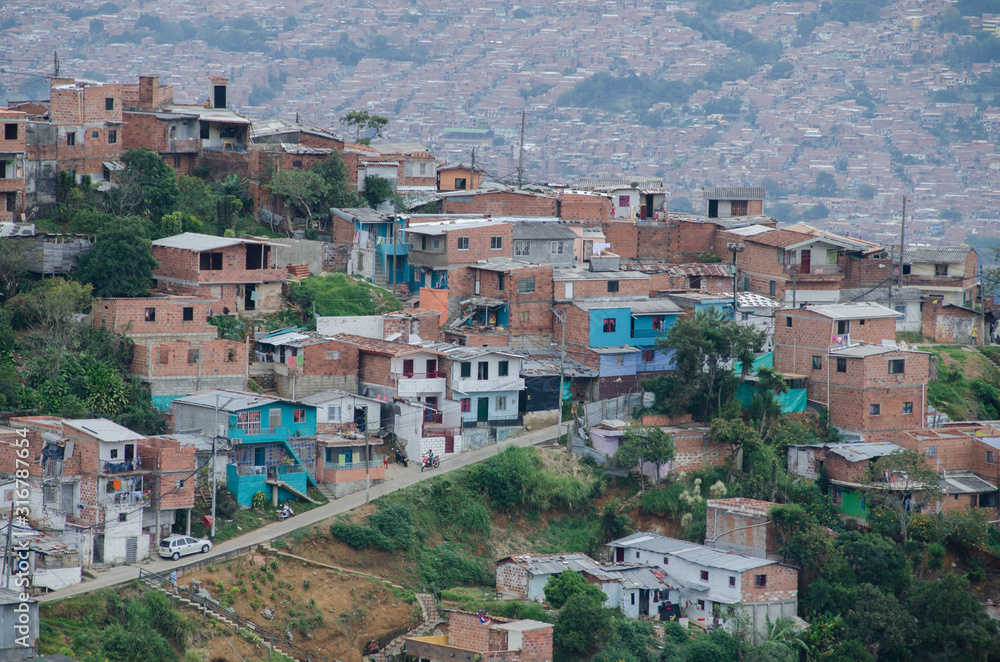  Panoramas from the heights of Medellin, Comuna 1 - Popular neighborhood