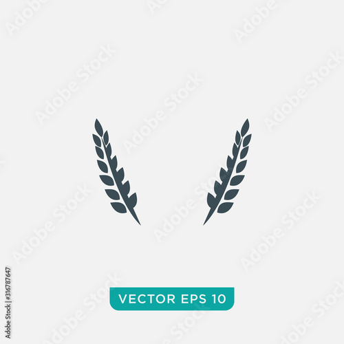 Laurel Wreath Icon Design, Vector EPS10