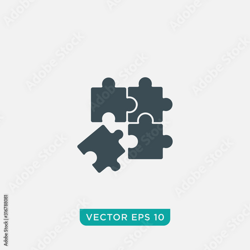 Puzzle Icon Design, Vector EPS10