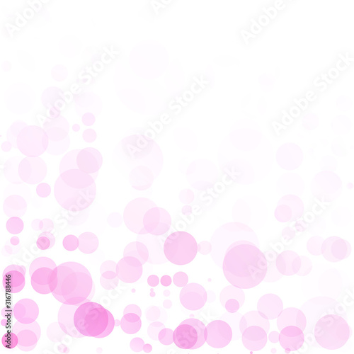 Bubbles Circle Dots Unique Pink Bright Vector Background