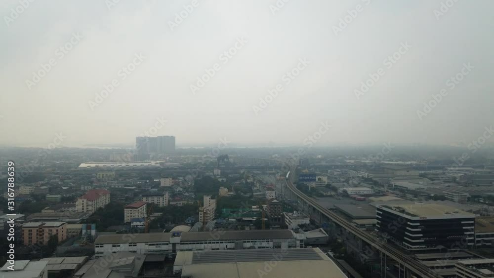 Timelapse of PM 2.5 Air Pollution and Smog in Thailand Timelapse of PM 2.5 Air Pollution and Smog in Thailand