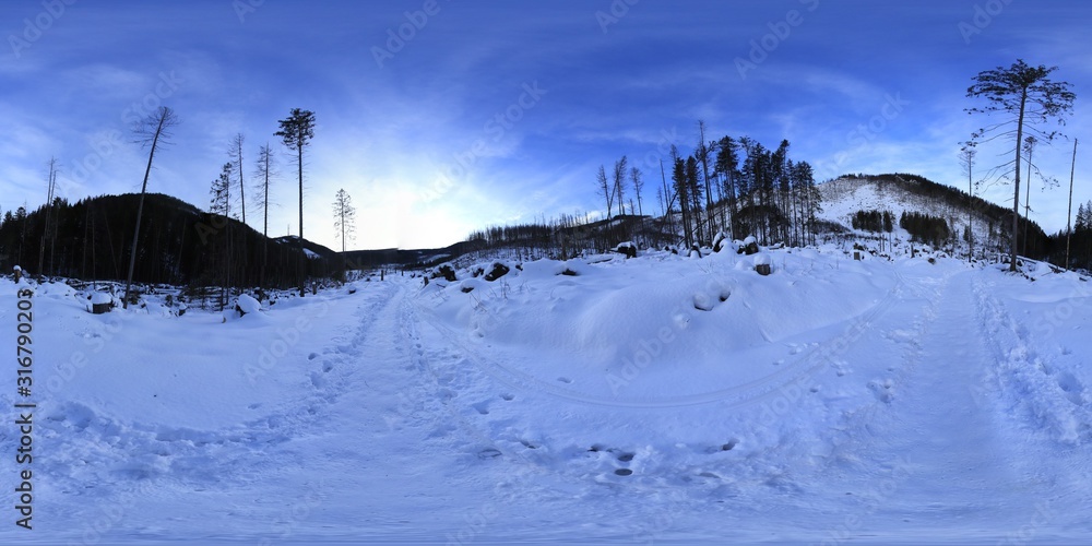 360 Panorama - Tatra Mountains in Winter