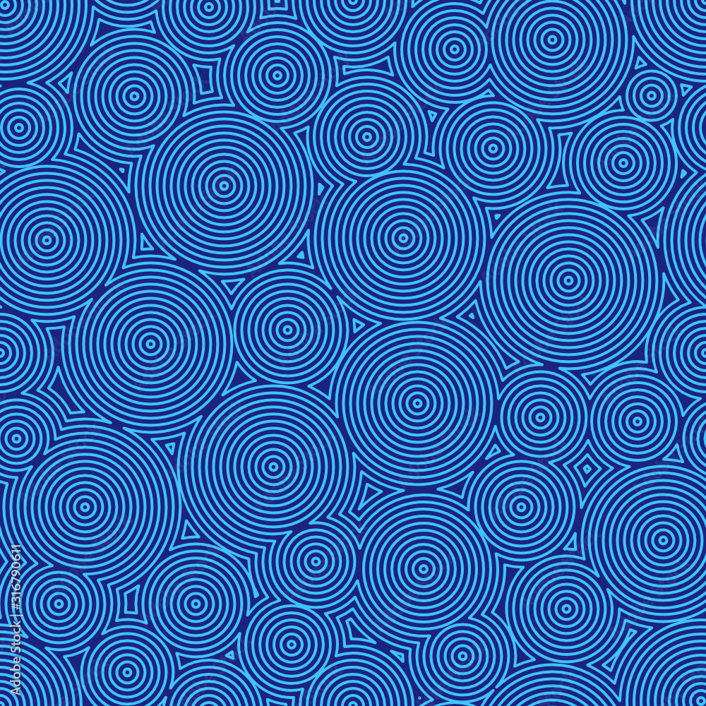 seamless pattern with circles in classic blue background seamless pattern with circles in classic blue background