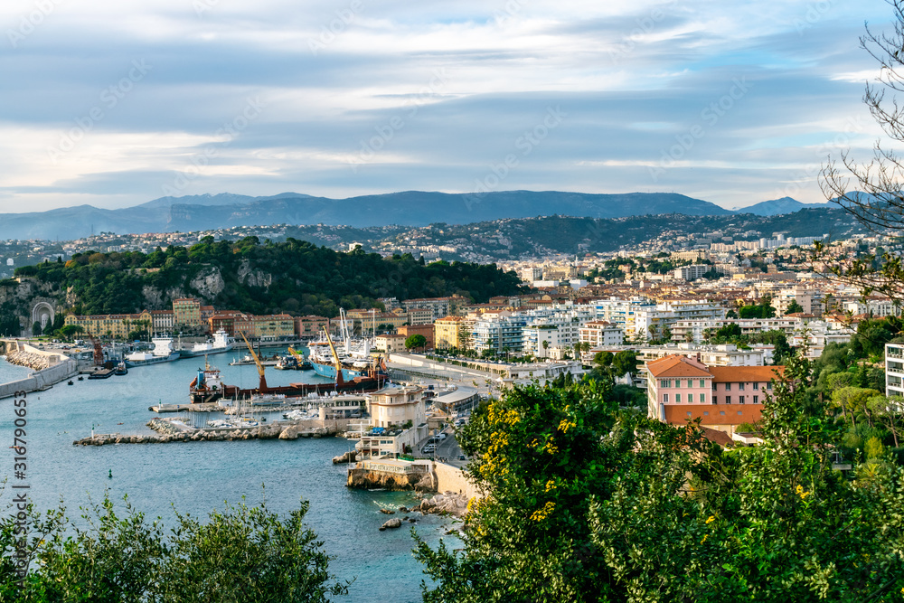 view of old town in Nice, France