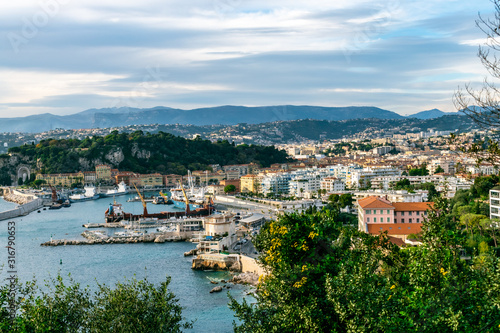 view of old town in Nice, France