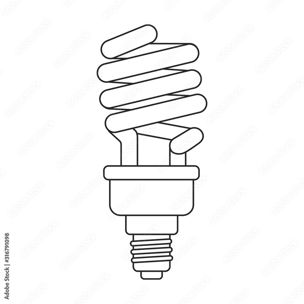 Electric lamp vector icon.Line vector icon isolated on white background electric lamp. Electric lamp vector icon.Line vector icon isolated on white background electric lamp.