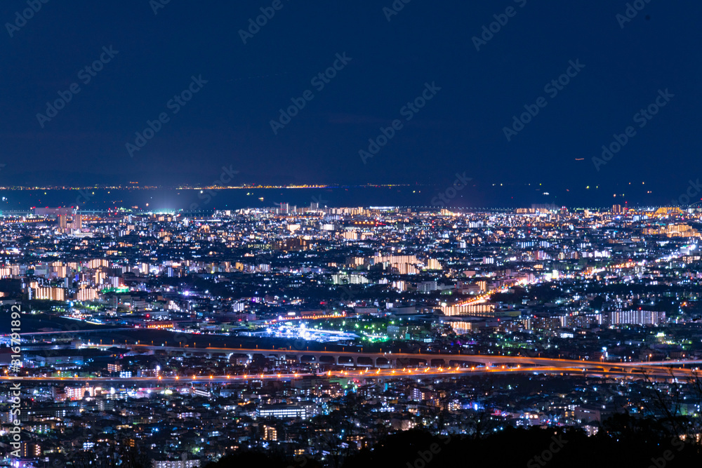 大阪府池田市五月山展望台からの夜景