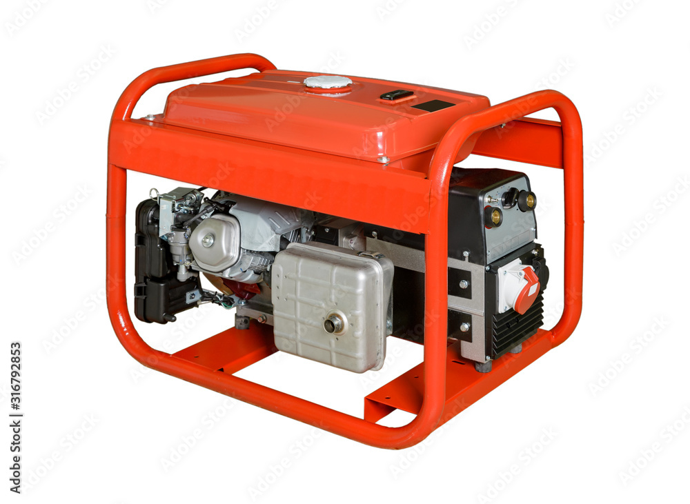Mobile, portable mobile diesel or gasoline generator, control unit isolated on a white background. Mobile, portable mobile diesel or gasoline generator, control unit isolated on a white background.