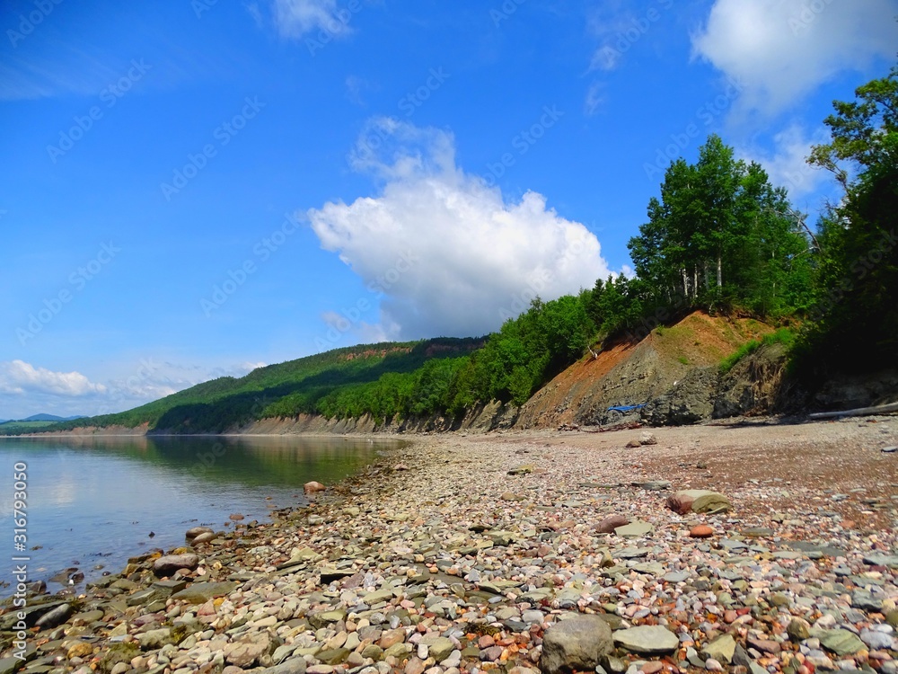 Obraz premium North America, Canada, Province of Quebec, Miguasha National Park, Fossil Site